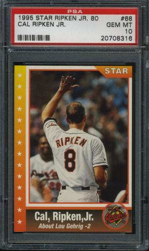 1995 Star Ripken 080 #068 Cal Ripken-About Lou Gehrig PSA 10 #20708316