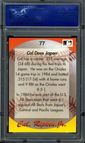 1995 Star Ripken 080 #077 Cal Ripken-Cal does Japan PSA 10 #15599566 - Back