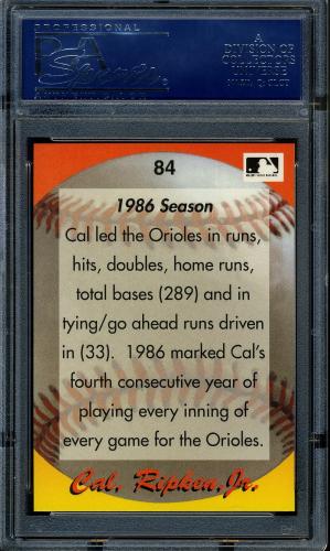 1995 Star Ripken 110 #084 Cal Ripken, Jr. PSA 10 #16861193 - Back