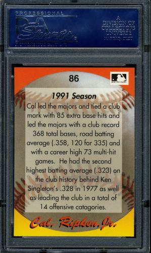 1995 Star Ripken 110 #086 Cal Ripken, Jr. PSA 10 #16861195 - Back