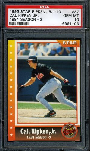 1995 Star Ripken 110 #087 Cal Ripken, Jr. PSA 10 #16861196