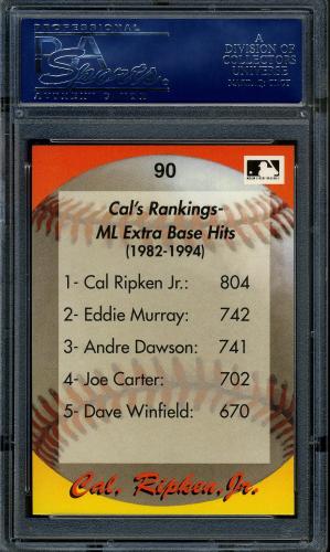 1995 Star Ripken 110 #090 Cal Ripken, Jr. PSA 10 #16861199 - Back