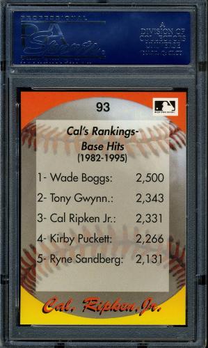 1995 Star Ripken 110 #093 Cal Ripken, Jr. PSA 10 #16861202 - Back