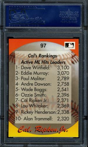 1995 Star Ripken 110 #097 Cal Ripken, Jr. PSA 10 #16861206 - Back