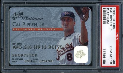 1995 Studio Platinum Series #8 Cal Ripken PSA 10 #11786159