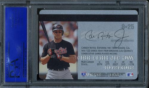 1995 Studio Platinum Series #8 Cal Ripken PSA 10 #11786159 - Back