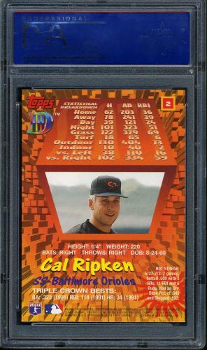 1995 Topps D3 #2 Cal Ripken PSA 10 #81606906 - Back