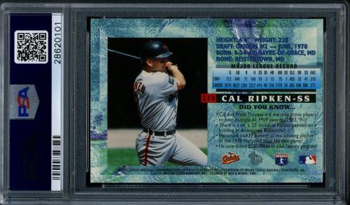 1995 Topps Embossed #113 Cal Ripken PSA 10 #28620101 - Back
