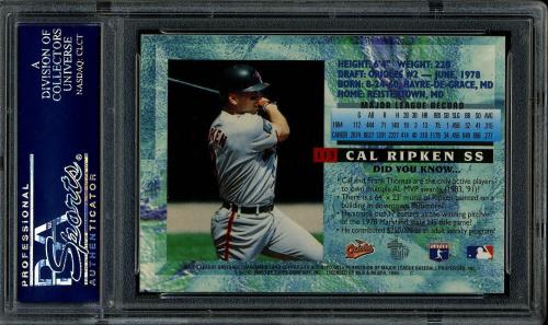 1995 Topps Embossed Golden Idols #113 Cal Ripken PSA 10 #22789355 - Back