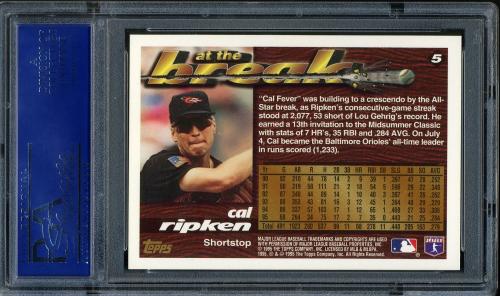 1995 Topps Traded #005 Cal Ripken AB PSA 10 #15564860 - Back