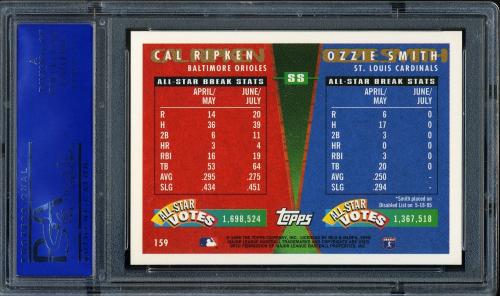 1995 Topps Traded #159 C.Ripken/O.Smith AS PSA 10 #11786171 - Back