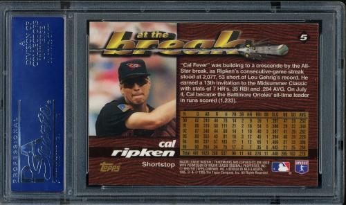 1995 Topps Traded Power Boosters #5 Cal Ripken PSA 10 #16499347 - Back