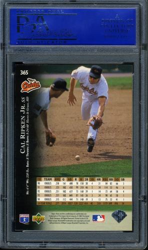 1995 Upper Deck Electric Diamond Gold #365 Cal Ripken PSA 9 #30980132 - Back