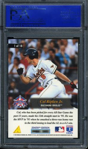 1995 Zenith All-Star Salute #01 Cal Ripken PSA 10 #11786178 - Back