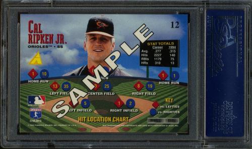1995 Zenith Samples #12 Cal Ripken PSA 10 #20419692 - Back
