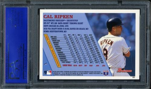 1996 Bowman #1 Cal Ripken PSA 10 #12136473 - Back