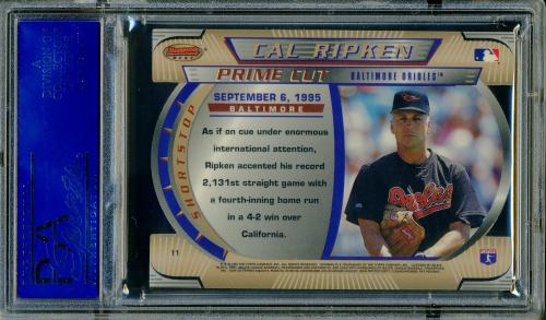 1996 Bowman's Best Cuts #11 Cal Ripken PSA 10 #14199776 - Back