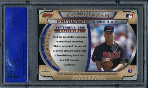 1996 Bowman's Best Cuts Refractors #11 Cal Ripken PSA 9 #11786192 - Back