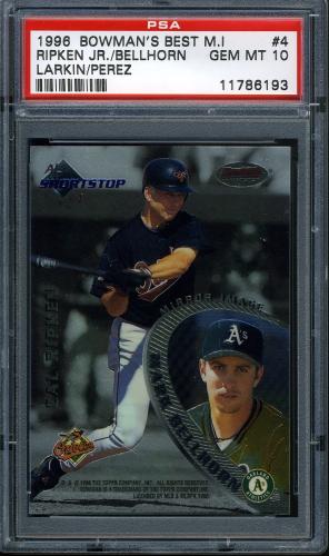 1996 Bowman's Best Mirror Image #4 C.Ripken/Larkin/Bellhorn PSA 10 #11786193