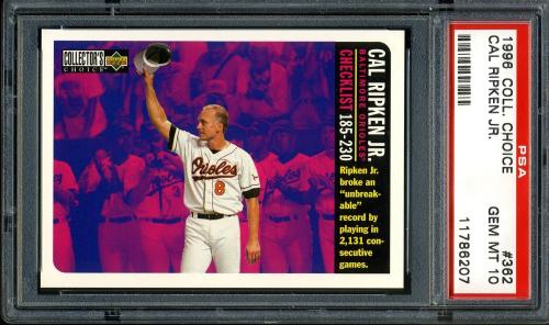 1996 Collector's Choice #362 Cal Ripken CL PSA 10 #11786207