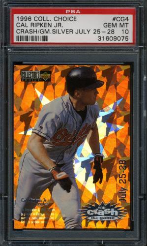 1996 Collector's Choice Crash the Game #CG4 Cal Ripken (July 25-28) PSA 10 #31609075