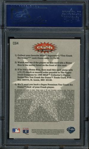 1996 Collector's Choice Crash the Game #CG4 Cal Ripken (July 25-28) PSA 10 #31609075 - Back