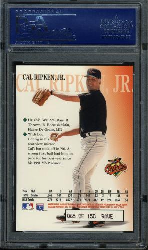 1996 Circa Rave #008 Cal Ripken PSA 10 #16834816 - Back