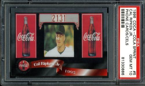 1996 Coca-Cola Cal Ripken Cels #5 Cal Ripken Jr. (2131) cell PSA 10 #81330886