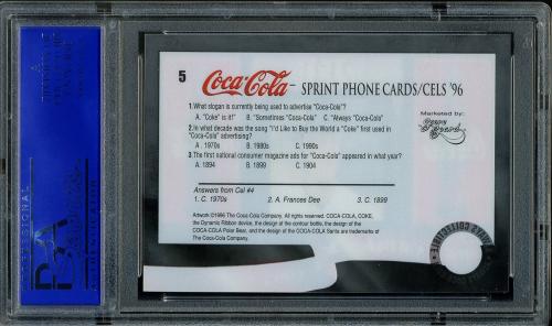 1996 Coca-Cola Cal Ripken Cels #5 Cal Ripken Jr. (2131) cell PSA 10 #81330886 - Back