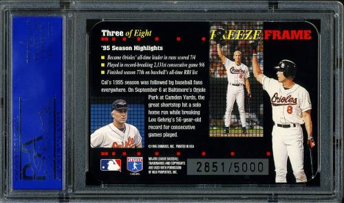 1996 Donruss Freeze Frame #3 Cal Ripken PSA 10 #11786218 - Back