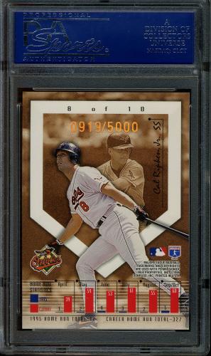 1996 Donruss Round Trippers #8 Cal Ripken PSA 10 #15819711 - Back