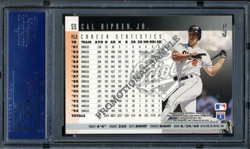 1996 Donruss Samples #5 Cal Ripken PSA 10 #11786219 - Back