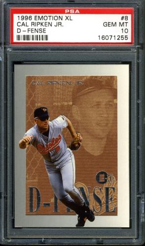 1996 Emotion-XL D-Fense #8 Cal Ripken PSA 10 #16071255