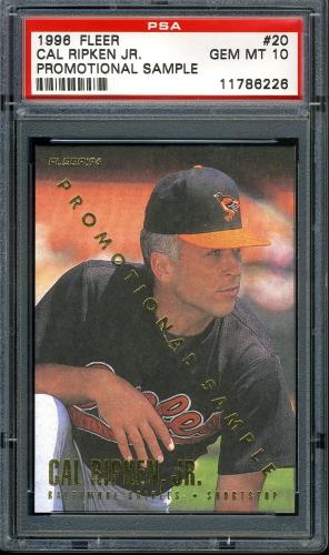 1996 Fleer #20 Cal Ripken-Promo PSA 10 #11786226