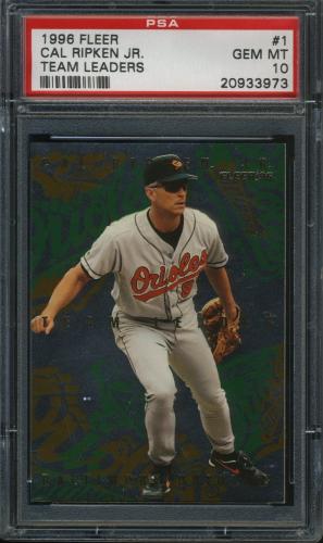 1996 Fleer Team Leaders #1 Cal Ripken PSA 10 #20933973