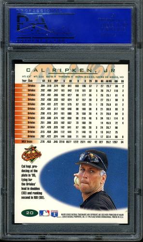 1996 Fleer Tiffany #20 Cal Ripken PSA 9 #11786228 - Back