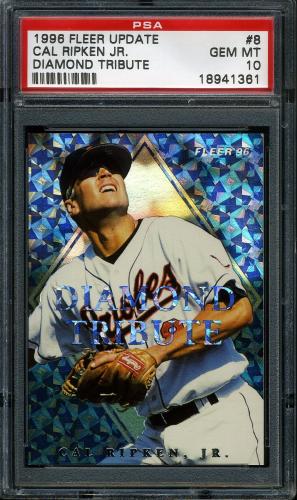 1996 Fleer Update Diamond Tribute #8 Cal Ripken PSA 10 #18941361