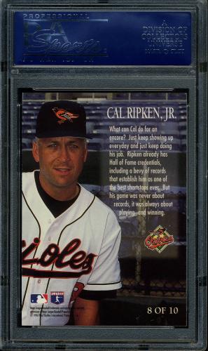 1996 Fleer Update Diamond Tribute #8 Cal Ripken PSA 10 #18941361 - Back