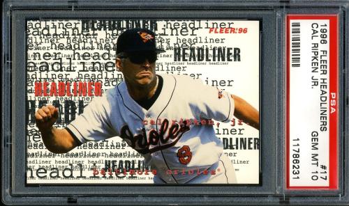 1996 Fleer Update Headliners #17 Cal Ripken PSA 10 #11786231