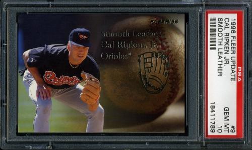 1996 Fleer Update Smooth Leather #9 Cal Ripken PSA 10 #18411789