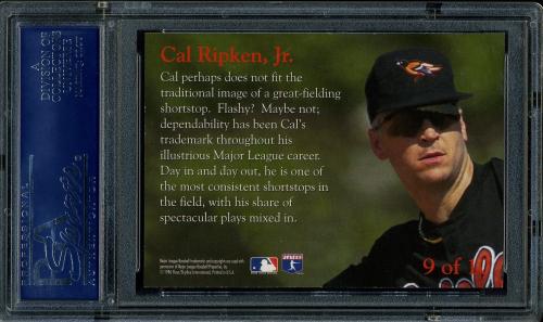 1996 Fleer Update Smooth Leather #9 Cal Ripken PSA 10 #18411789 - Back