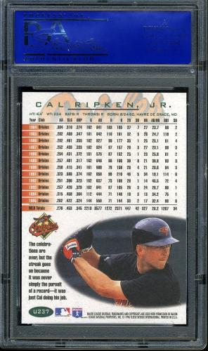 1996 Fleer Update #U237 Cal Ripken ENC PSA 10 #11786229 - Back