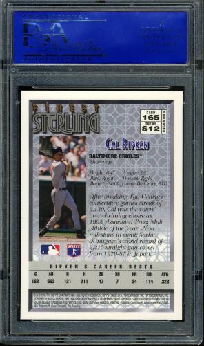 1996 Finest #165 Cal Ripken S PSA 10 #11786223 - Back