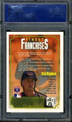 1996 Finest No Coating #281 Cal Ripken B PSA 10 #16488020 - Back
