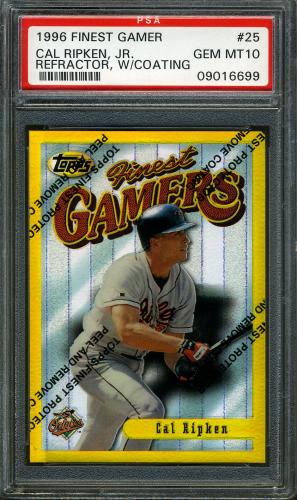 1996 Finest Refractors #025 Cal Ripken G PSA 10 #09016699