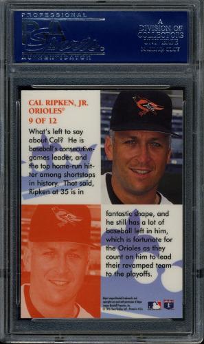 1996 Flair Diamond Cuts #9 Cal Ripken PSA 10 #17371393 - Back