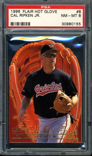 1996 Flair Hot Gloves #8 Cal Ripken PSA 8 #30980155