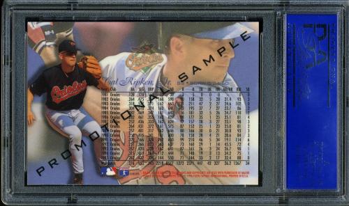 1996 Flair #12 Cal Ripken Jr PROMO PSA 10 #11786561 - Back