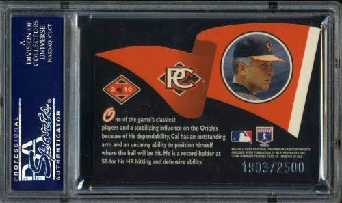 1996 Leaf Limited Pennant Craze #2 Cal Ripken PSA 10 #22165573 - Back
