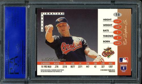 1996 Leaf Signature #15 Cal Ripken PSA 10 #11786240 - Back
